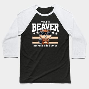 Team Beaver Respect the Beaver Baseball T-Shirt